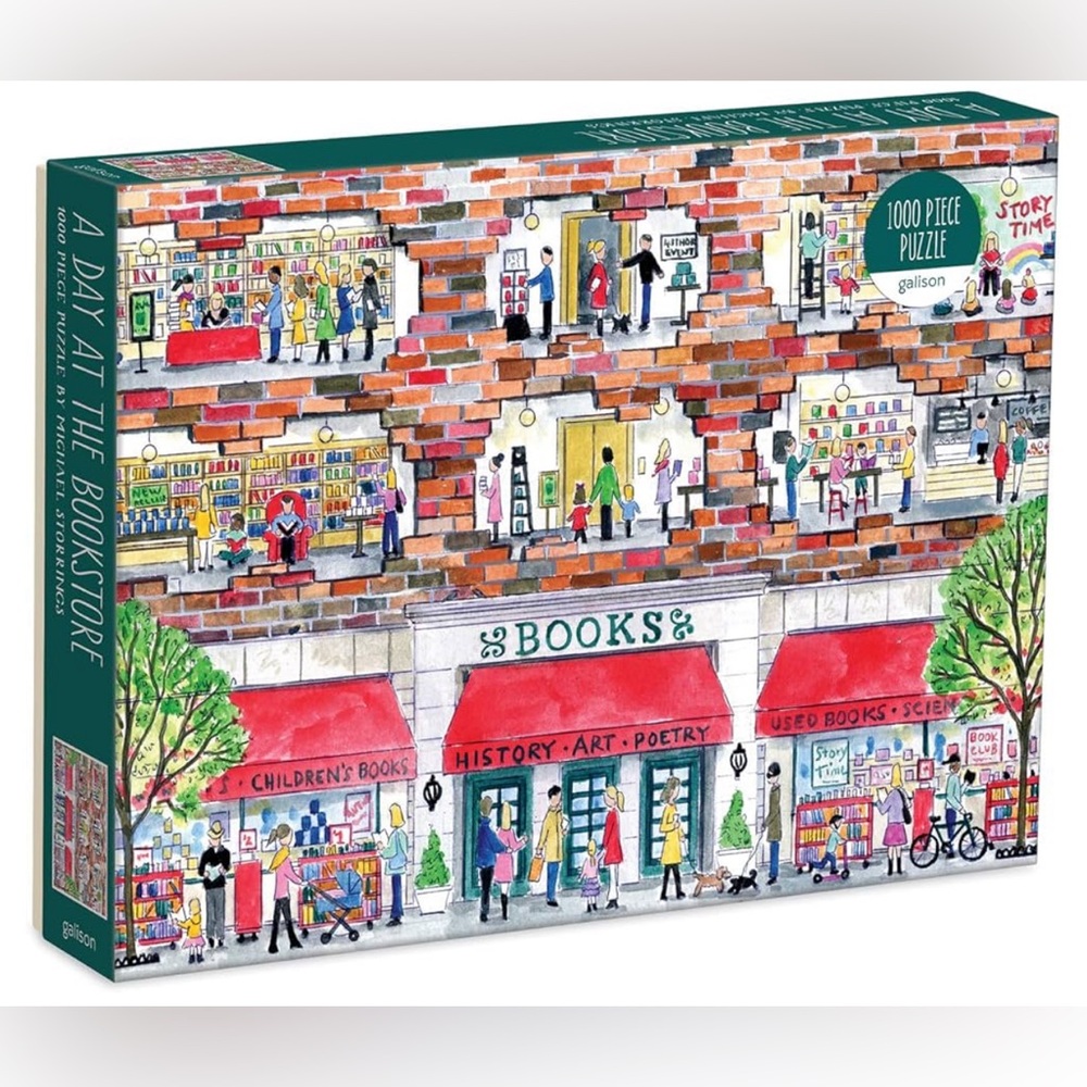 Galison Michael Storrings A Day at The Bookstore 1000 Piece Puzzle
